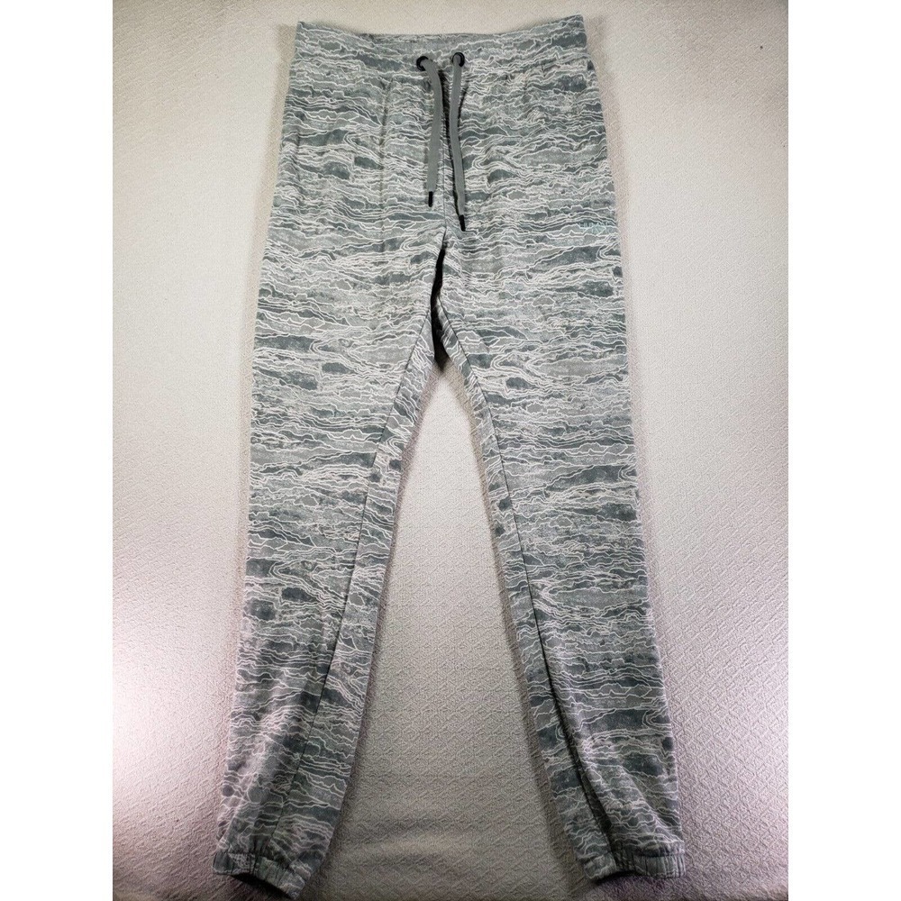 Human Nation Pants Mens‎ Medium Heathered Gray Tan Drawstring Joggers Stretch